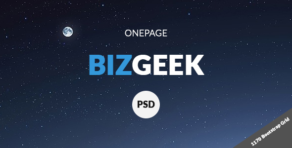 BizGeek – One Page Corporate PSD – 0 Sold!