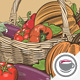 Vegetables Basket In Woodcut Style - GraphicRiver Item for Sale