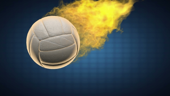 Burning Volleyball Ball