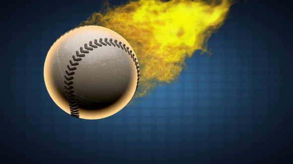 Burning Baseball Ball