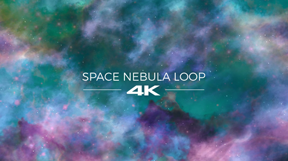 Blue And Green Space Nebula  alt