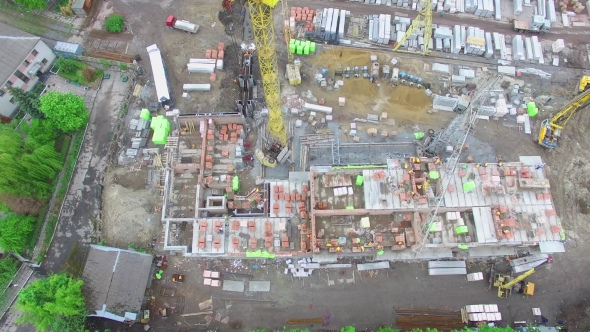 Construction Site In The City Aerial View