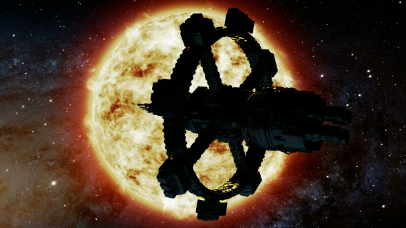 Space Ship and Sun Star