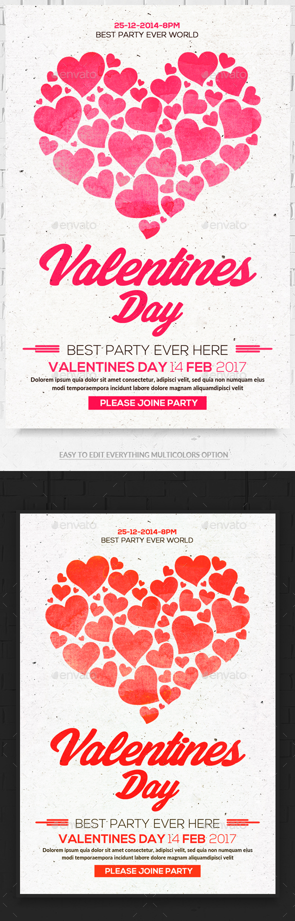 Valentines Flyer Psd