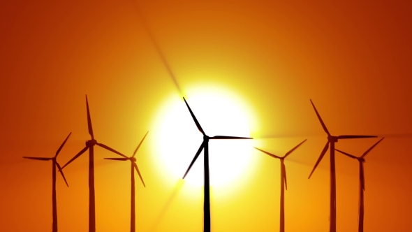 Wind Power at Sunrise