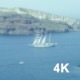Sailing Brigantine Near The Coast Of Santorini - VideoHive Item for Sale