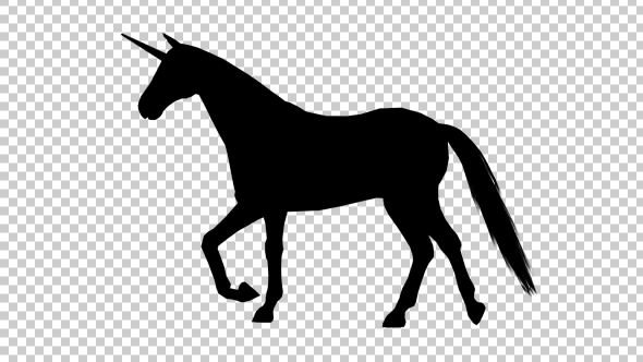 Unicorn Silhouette Walking alt