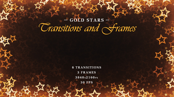 Gold Stars Transitions and Frames alt