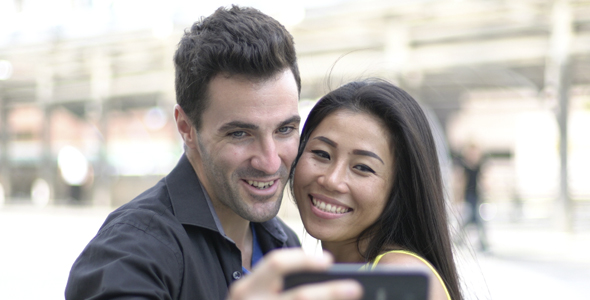 Young Couple Taking Selfie