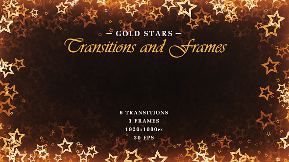 Gold Stars Transitions and Frames alt