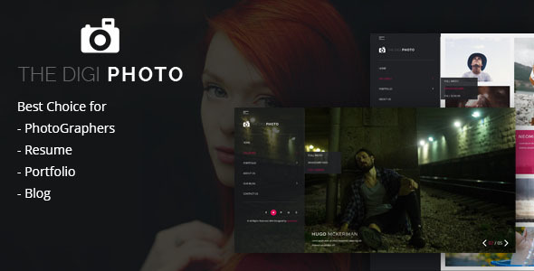 DigiPhoto Uniqe and Creative Photography / Resume / CV / Portfolio / Agency HTML Template