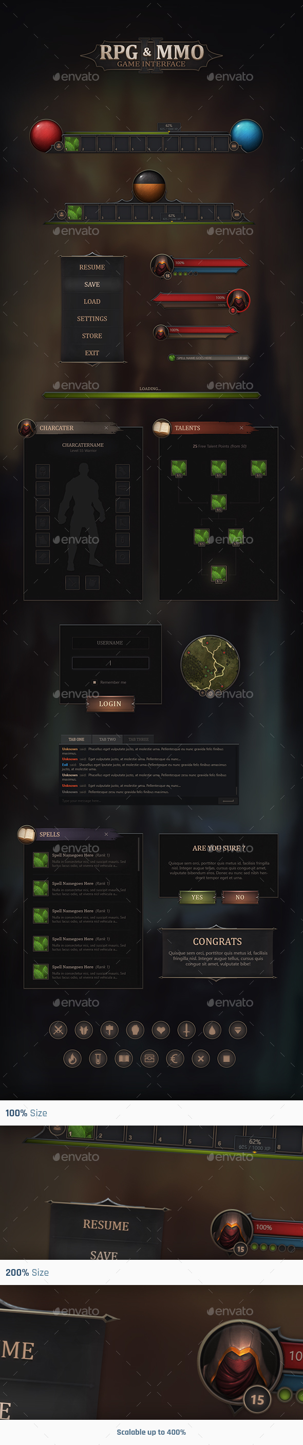 Rpg Game User UI Templates | GraphicRiver
