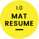 Matresume - Material CV / Resume / vCard / Portfolio Html Template - ThemeForest Item for Sale