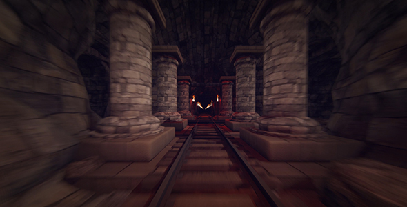 Old Stone Tunnel With Columns alt