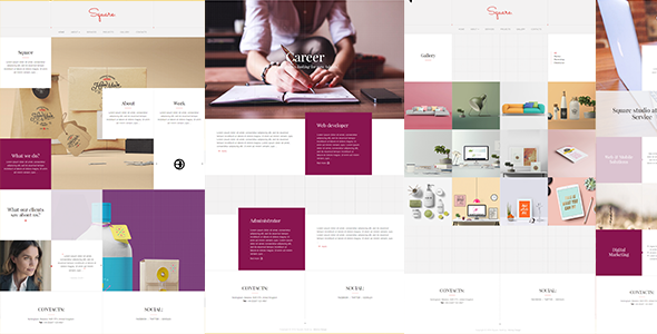 Square - Metro Stylish Responsive Multipage Template