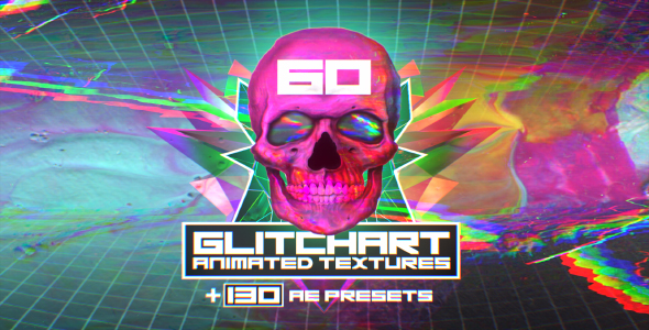 Glitchart HD Animated Textures (60 clips,130 AE presets) alt