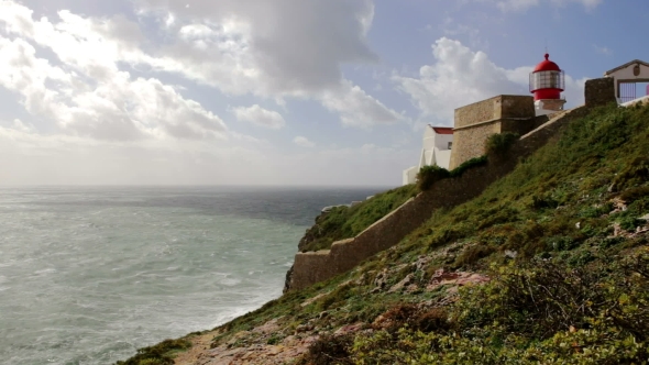 Lighthouse on the Shore Cabo De Sao Vicente Sagres