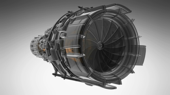 Rotate Jet Engine Turbine alt