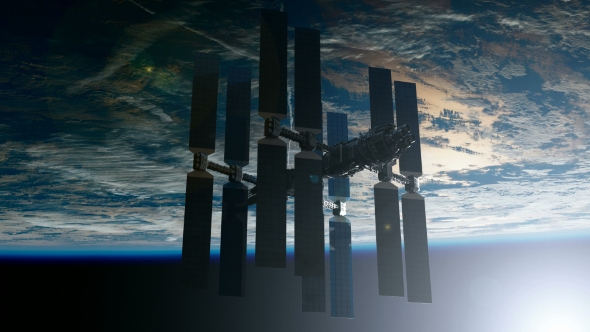 International Space Station Orbiting Earth alt