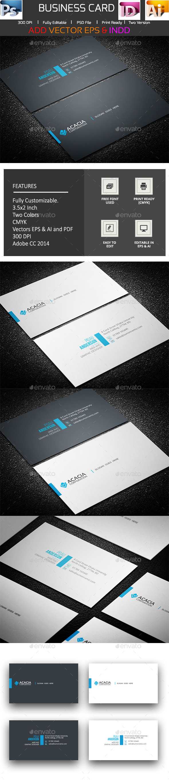 business card indesign template free download