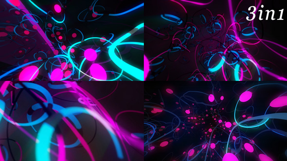 Neon Universe - VJ Loop Pack (3in1)