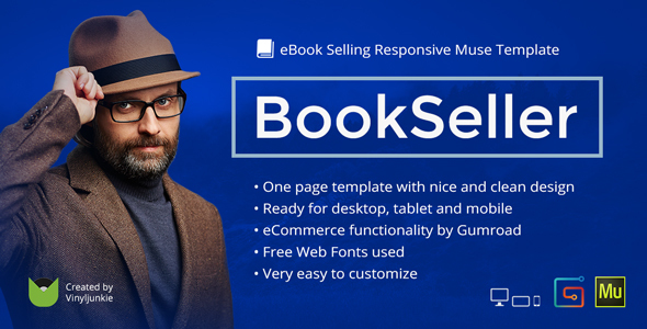 BookSeller - e-bookowy szablon responsive Muse