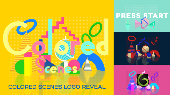 Colored Scenes - 3D Logo Reveal