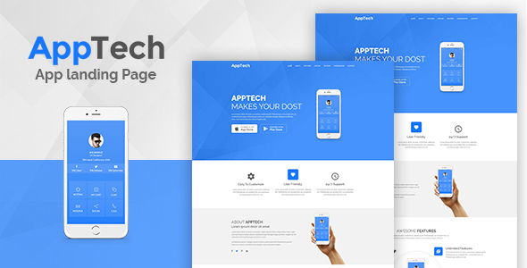 AppTech - App Landing Page WordPress Theme
