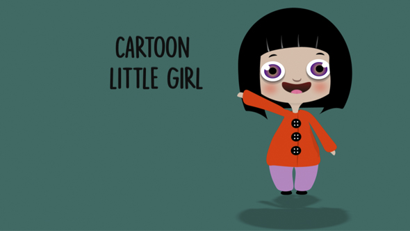 Cartoon Little Girl