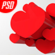 Hearts Background with Cutout Mockup - GraphicRiver Item for Sale