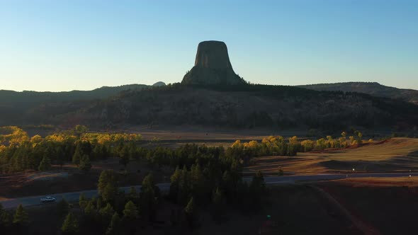 Devils Tower Butte at Sunset