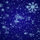 Animation with flying snowflakes on a dark blue background - VideoHive Item for Sale