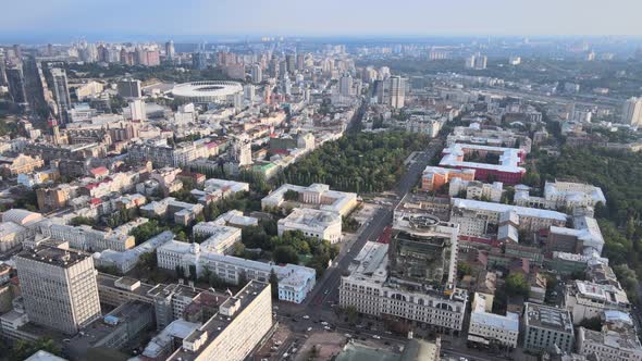 Kyiv, Ukraine Aerial View of the City. Kiev