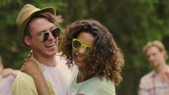 Cheerful Young Man and Woman Having Fun Together, Happy Couple on Summer Date