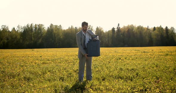 a Man in a Suit Commits Suicide