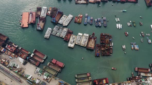 Top view of Hong Kong city