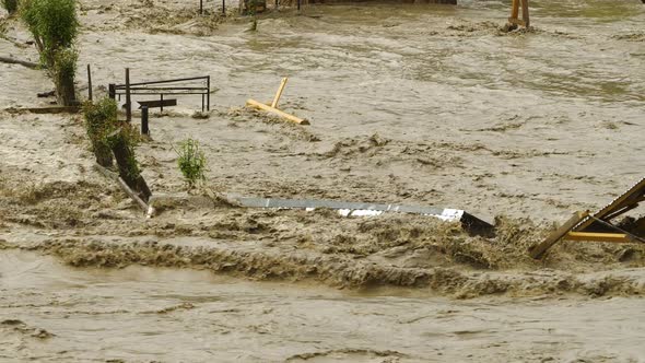 Flooding, River Overflowing, Ecological Disaster, Global Warming Problem