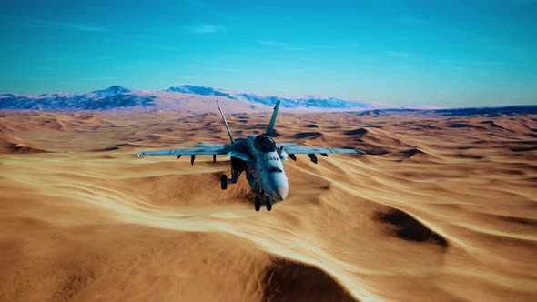 American Military Plane Over the Desert