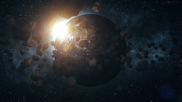 Asteroid Impact On Earth 4K