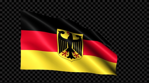 Germany Flag Blowing In The Wind