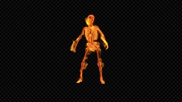 Fiery Skeleton Upbeat Dance