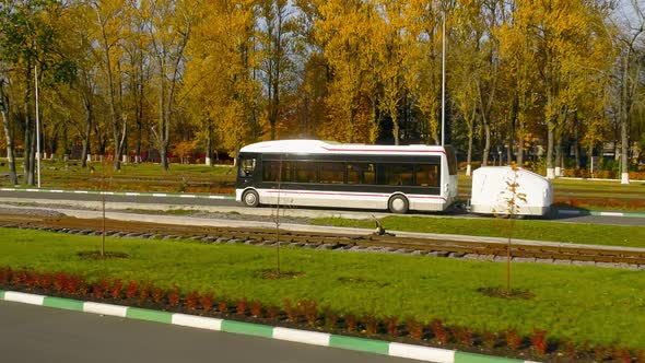 Electric Bus on the Test Road