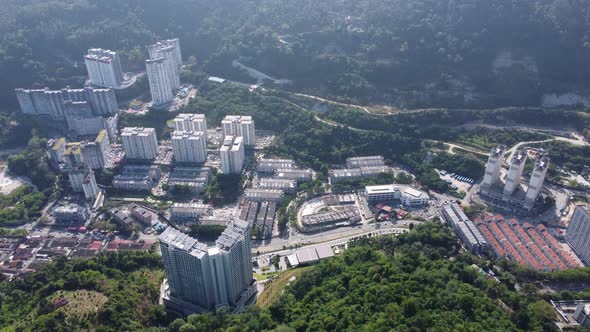 Development of building and skyscraper at town