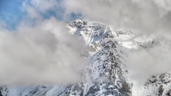 8K HDR High Altitude Snowy Mountain Peak