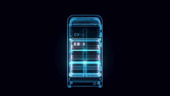 Vintage Style Refrigerator Hologram Hd