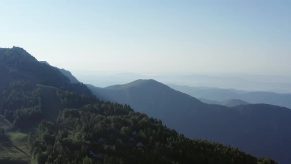 Aerial View Alpine Landscape