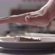 Slow Motion Steam Man Hold His Hand Over Rising From Freshly Cooked Hot Beef Steak on White Plate - VideoHive Item for Sale