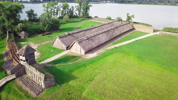 Archaeological site in Biskupin. The discovery of the settlement was one of the most important event