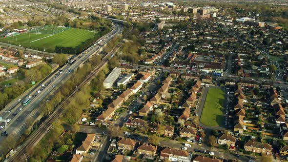 Aerial view of the Houses in London