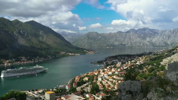 Mountainous Bay of Kotor Time Lapse in Montenegro